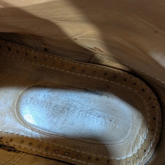 Jose Markham Brogue Tan Leather Cap Toe Ankle Boots Men Size 8 - Picture 2 of 10